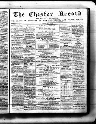 cover page of Chester Record published on June 18, 1859