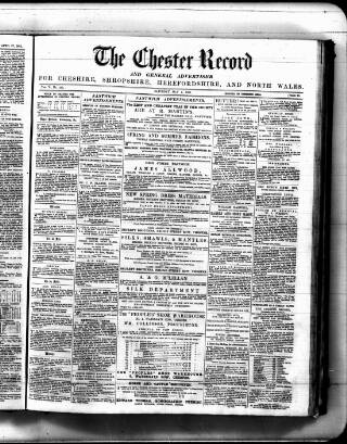 cover page of Chester Record published on May 4, 1861