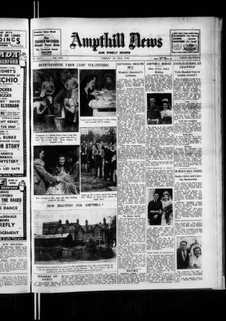 cover page of Ampthill & District News published on June 18, 1946