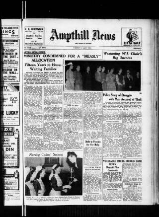 cover page of Ampthill & District News published on May 2, 1950
