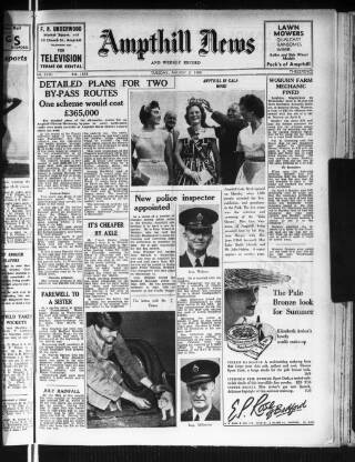cover page of Ampthill & District News published on August 2, 1960