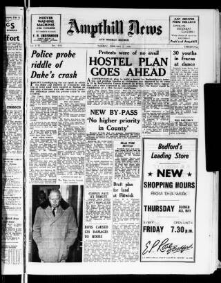 cover page of Ampthill & District News published on February 2, 1965
