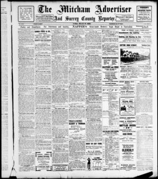 cover page of Mitcham Advertiser published on March 19, 1909