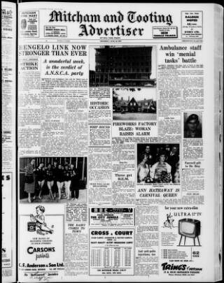 cover page of Mitcham Advertiser published on June 18, 1959