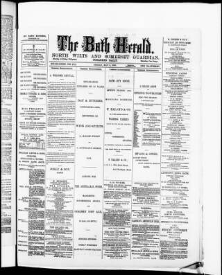 cover page of Bath Herald published on May 4, 1888