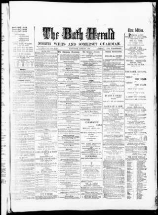 cover page of Bath Herald published on June 18, 1892