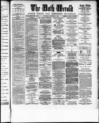 cover page of Bath Herald published on November 2, 1893