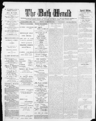 cover page of Bath Herald published on March 19, 1897