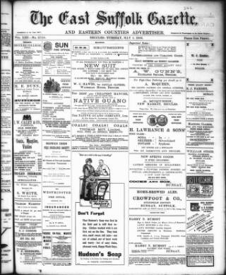 cover page of East Suffolk Gazette published on May 4, 1909