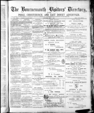 cover page of Bournemouth Times and Directory published on May 4, 1889