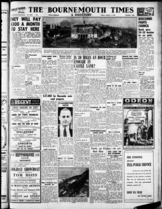 cover page of Bournemouth Times and Directory published on August 2, 1946