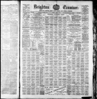 cover page of Brighton Examiner published on June 18, 1878