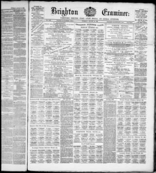 cover page of Brighton Examiner published on August 24, 1880