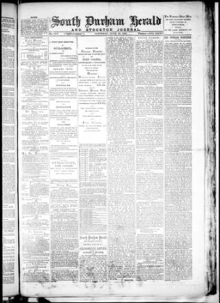 cover page of South Durham Herald published on June 18, 1887