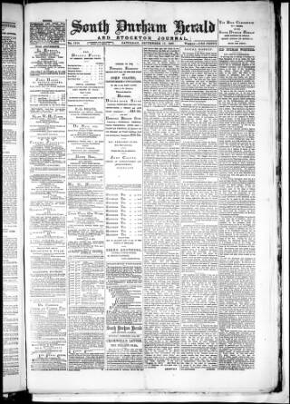 cover page of South Durham Herald published on September 17, 1887
