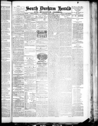 cover page of South Durham Herald published on May 2, 1891