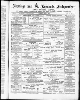 cover page of Hastings and Bexhill Independent published on May 4, 1880