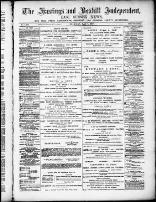 cover page of Hastings and Bexhill Independent published on May 2, 1907
