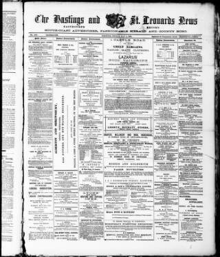 cover page of Hastings and St. Leonards News published on May 2, 1884