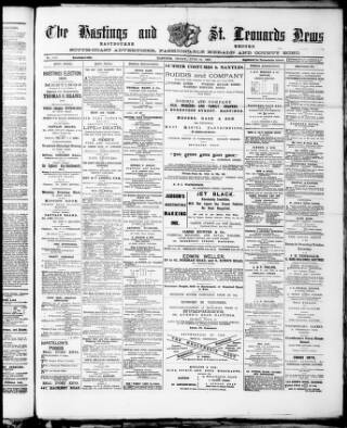 cover page of Hastings and St. Leonards News published on June 18, 1886