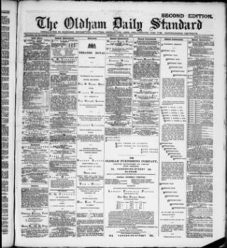 cover page of Oldham Daily Standard and Northern Times published on April 4, 1889