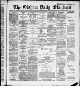 cover page of Oldham Daily Standard and Northern Times published on June 18, 1889