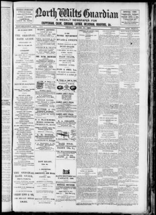 cover page of North Wilts Guardian published on June 18, 1909