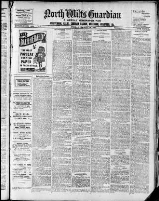 cover page of North Wilts Guardian published on March 19, 1915