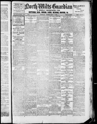 cover page of North Wilts Guardian published on February 2, 1917