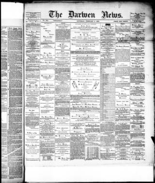 cover page of Darwen News published on February 2, 1878