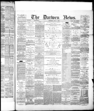 cover page of Darwen News published on May 4, 1878