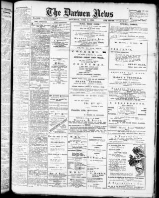 cover page of Darwen News published on June 3, 1905