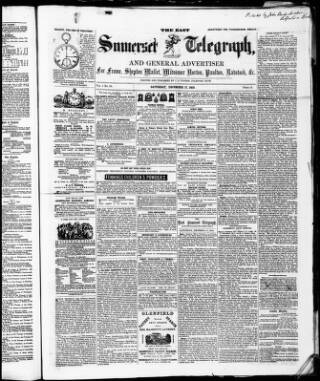 cover page of East Somerset Telegraph published on December 17, 1859