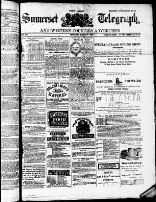 cover page of East Somerset Telegraph published on March 19, 1881