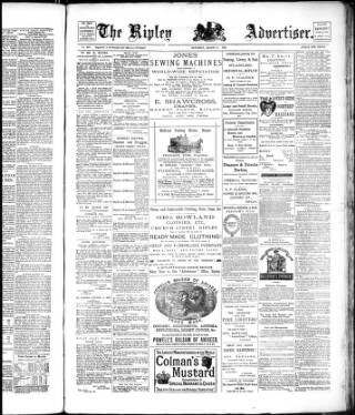 cover page of Ripley Advertiser published on March 11, 1882