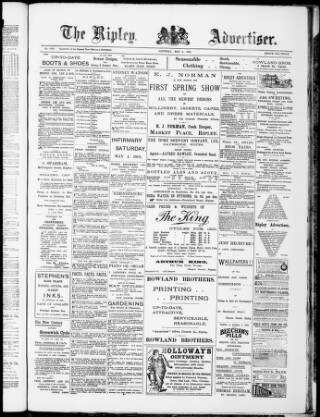 cover page of Ripley Advertiser published on May 4, 1901