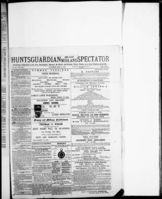 cover page of Hunts Guardian published on May 4, 1872