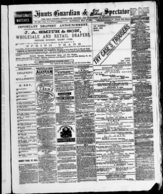 cover page of Hunts Guardian published on May 2, 1874