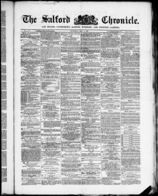 cover page of Salford Chronicle published on May 4, 1889