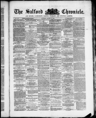 cover page of Salford Chronicle published on August 10, 1889