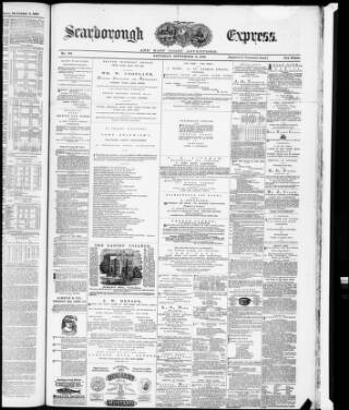 cover page of Scarborough Express and General Advertiser published on September 11, 1880