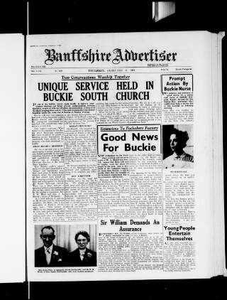 cover page of Banffshire Advertiser published on February 2, 1961