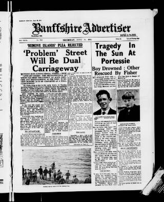cover page of Banffshire Advertiser published on June 18, 1964