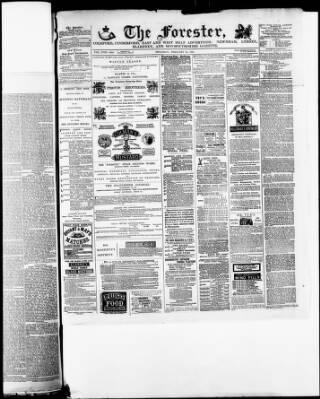cover page of The Forester (Coleford) published on February 10, 1881