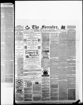cover page of The Forester (Coleford) published on April 21, 1881