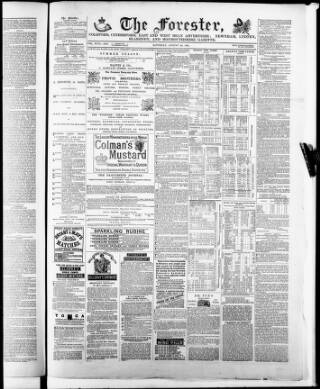 cover page of The Forester (Coleford) published on August 20, 1881