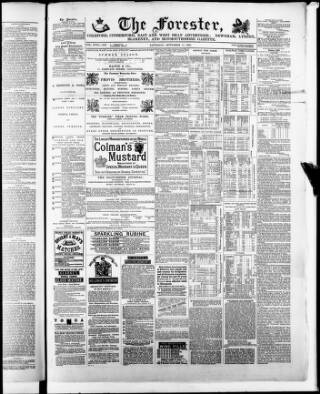 cover page of The Forester (Coleford) published on September 17, 1881
