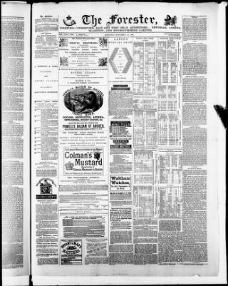 cover page of The Forester (Coleford) published on November 12, 1881