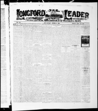 cover page of Longford Leader published on June 2, 1917