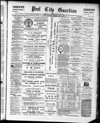 cover page of Peel City Guardian published on June 18, 1898